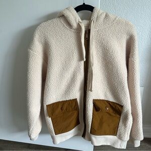 Madewell Fuzzy zip sweater size Small